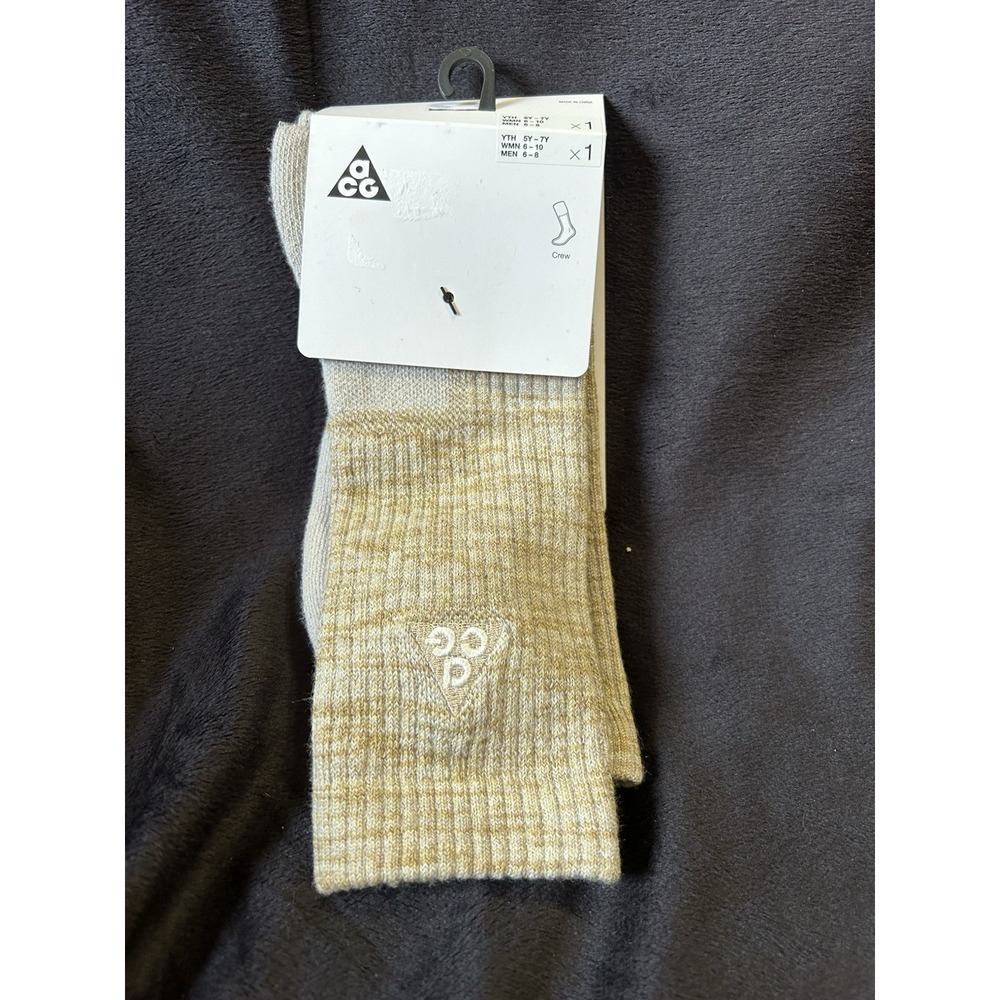 Nike Crew ACG Men's Medium FB3341-297 Socks-Tan (SC1)
